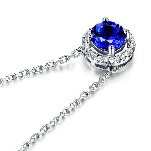 Millais Jewelry 1.22 carat tanzanite pendant women's 18K gold inlaid diamond necklace as a birthday gift for girlfriend, necklace included