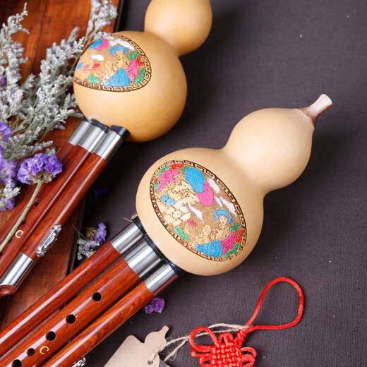 Yulang Yunnan Yulang Red Wooden Pipe Hulusi spielt sensibel und hat eine gute Leistung. C Key, B flach, g f D Key, F -Schlüssel