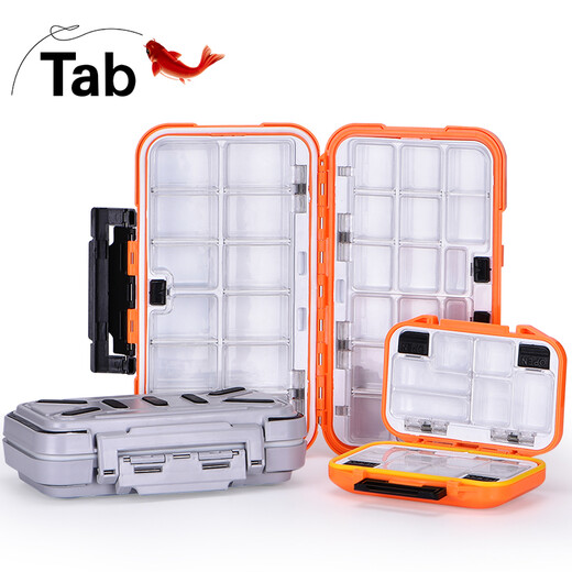 Caja de accesorios de pesca de pestañas Caja de señuelo multifuncional Box de gancho de pescado Caja de almacenamiento de herramientas Tackle de pescado Caja de almacenamiento de accesorios impermeables impermeables [gris extra grande]