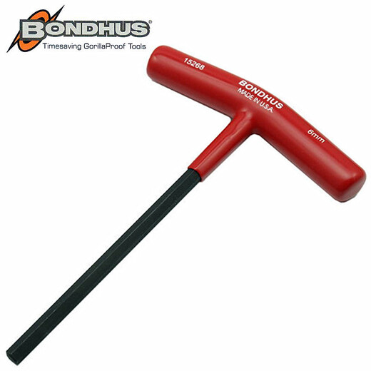 波顿 BONDHUS 美国 进口 强力 公制T型 平头内六角螺丝刀 公制单支内六角扳手T柄 15254(2.5*152mm)