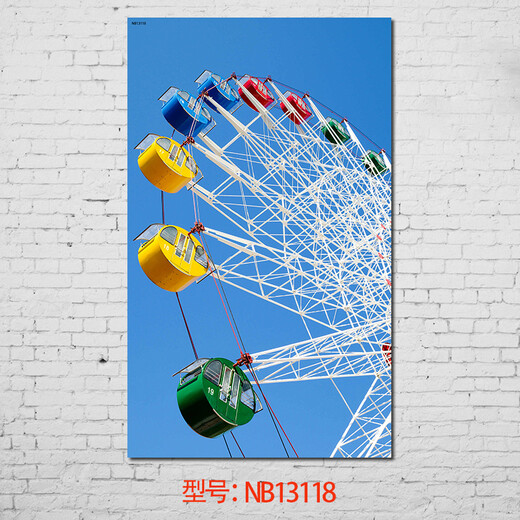 Jumengwu Landschaft Poster Architektur Landschaft Pastoral Tür Schlafzimmer Dekoration Pastoral Pastoral Dekoration Poster Wohnzimmer Schlafzimmer Dekoration NB13118 50*30 cm