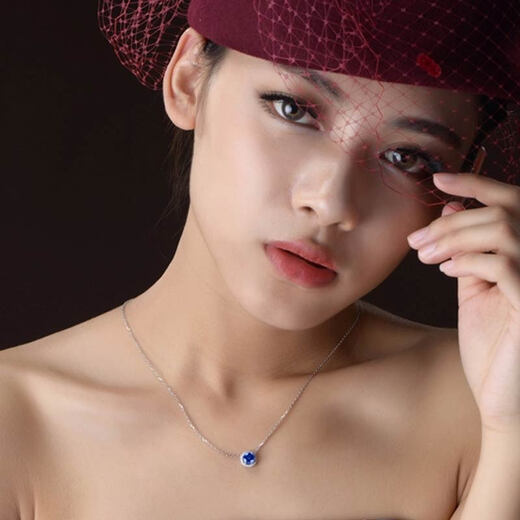 Millais Jewelry 1.22 carat tanzanite pendant women's 18K gold inlaid diamond necklace as a birthday gift for girlfriend, necklace included