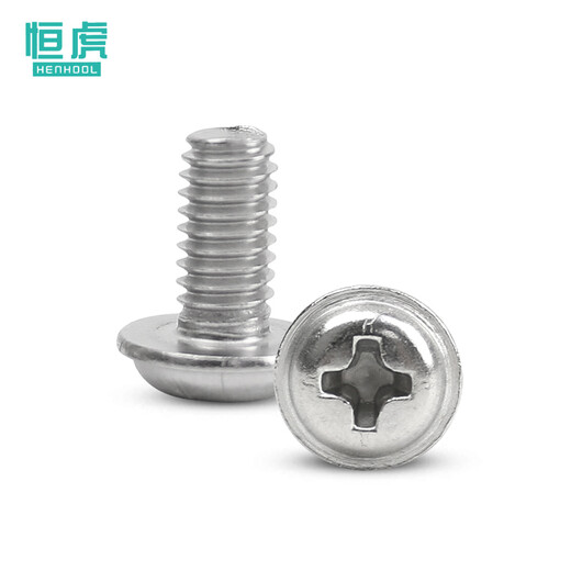 Cabeza redonda Henghu con tornillo de almohadilla 304 acero inoxidable PWM Cross Disc Doss Tornillo de dientes DIN967M2M2.5M3M4M5 M3*4 (200 piezas)