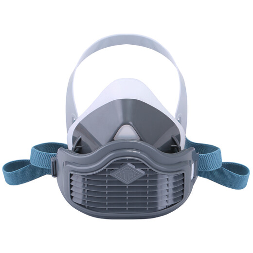 Tangfeng Silicone Masque à poussière industrielle Goute de poussière Décoration de charbon Mine Bood Travail Protection professionnelle Protection de travail Nettoyage Masque Masque Protection de poussière Masque Labour Protection du travail 1502 Masque en silicone bleu + 40 pièces KN95 Filtre Coton
