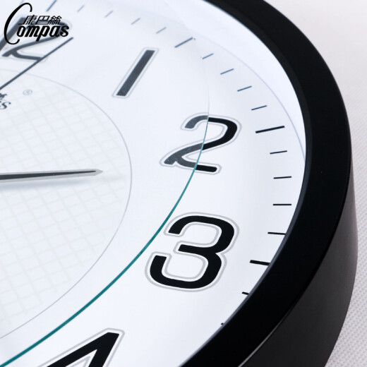 Compas Walluhr Radio Wellenuhr Wohnzimmer Office Untersuchungsraum Quarzuhr Scan intelligente Automatik -Timing -Radio Uhr 699 Schwarzer Radio Uhr der dritten Generation