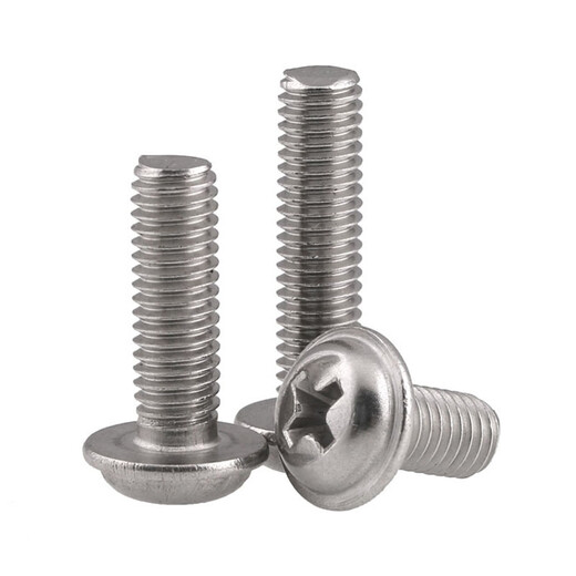 304 Edelstahlkreuzkreuzkopf mit Padschraube mit Medienschraube 316 Scheibenkopf mit Pad Bolt Din967 Runden Kopf mit Padschraube M4*50*8 [25 Stück] 304