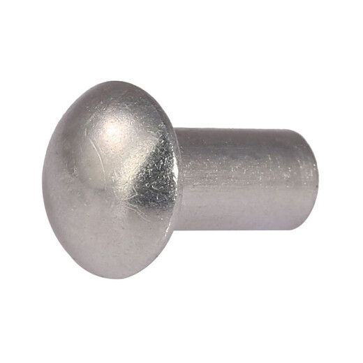 Halbrunde Kopf Aluminium Nieten Rundkopf Solid Niet Rundkappe Knock-out Aluminium Nieten Pilzkopfschild Nagel GB867 M2.5*4 [500 Kapseln]