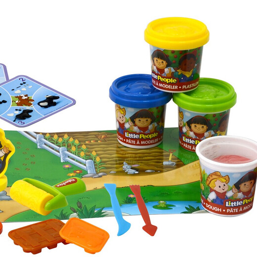 [70% new] Fisher-price Handmade colored mud plasticine clay clay mold set for men and girls early childhood education toys natural wheat flour making colored mud carving workshop 131019