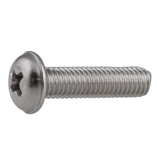 304 Edelstahlkreuzkreuzkopf mit Padschraube mit Medienschraube 316 Scheibenkopf mit Pad Bolt Din967 Runden Kopf mit Padschraube M4*50*8 [25 Stück] 304