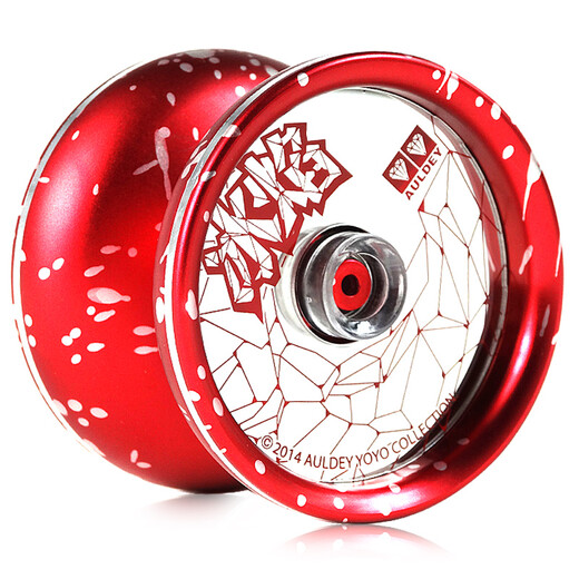 Audi Double Diamond (AULDEY) Yo-Yo Firepower Young King Yoyo Boy Toys Outdoor Sports Fingertip Yo-Yo High-end Metal Fancy Ball-Ice Flame Red
