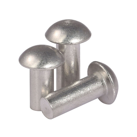 Halbrunde Kopf Aluminium Nieten Rundkopf Solid Niet Rundkappe Knock-out Aluminium Nieten Pilzkopfschild Nagel GB867 M2.5*4 [500 Kapseln]