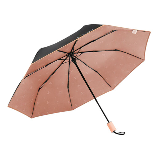 Kobold Umbrella Sunshade Black Vinyl Sun Protection UV Protection Three-fold Women's Rotating Sun Umbrella Rain or Shine Folding Men's Business Dual-Use Umbrella Gentleman Black [360 Rotatable]