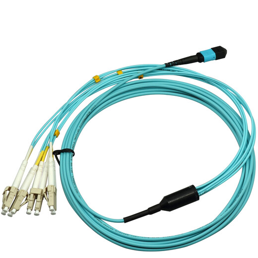 APESD MPO光纤跳线MPO/LC/FC1分8芯12芯24芯OM3/OM4万兆多模40G100G光模块集束光纤线MPO跳线兼容MTP MPO-LC 8芯OM3 1米