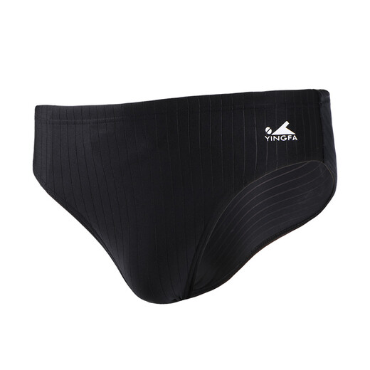 YINGFA Jungen Shorts, Racing Triangel Herren Badehose, Schwimmtrainingshose 9202A-1 Schwarz L (empfohlener Taillenumfang 68-73 cm)