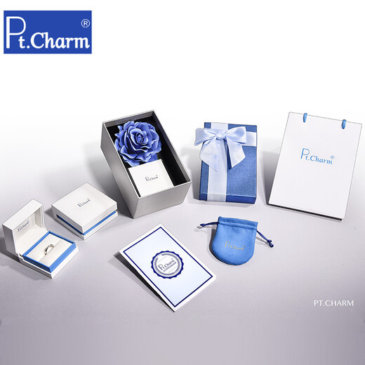 Pt.Charm platinum earrings for women pt950 platinum green branches literary style simple versatile personalized earrings cute gifts for girlfriends ready stock 1.8-1.9 grams a pair