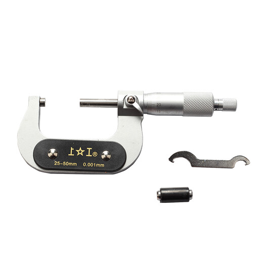 Shanggong micron micrometer centicali micrometer mechanical micrometer spiral micrometer instrument 0-25mm graduation value 0.01 WQW-25-013