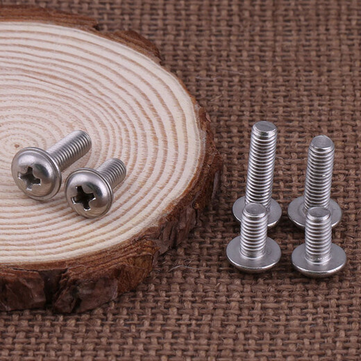 304 Edelstahlkreuzkreuzkopf mit Padschraube mit Medienschraube 316 Scheibenkopf mit Pad Bolt Din967 Runden Kopf mit Padschraube M4*50*8 [25 Stück] 304
