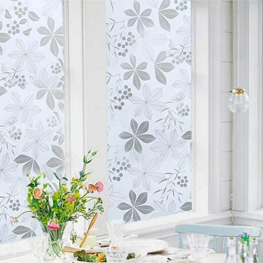 FOOJO printed frosted glass sticker glass film bathroom window sticker bathroom office light-transmitting opaque decorative sticker 90*200cm
