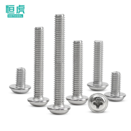Cabeza redonda Henghu con tornillo de almohadilla 304 acero inoxidable PWM Cross Disc Doss Tornillo de dientes DIN967M2M2.5M3M4M5 M3*4 (200 piezas)