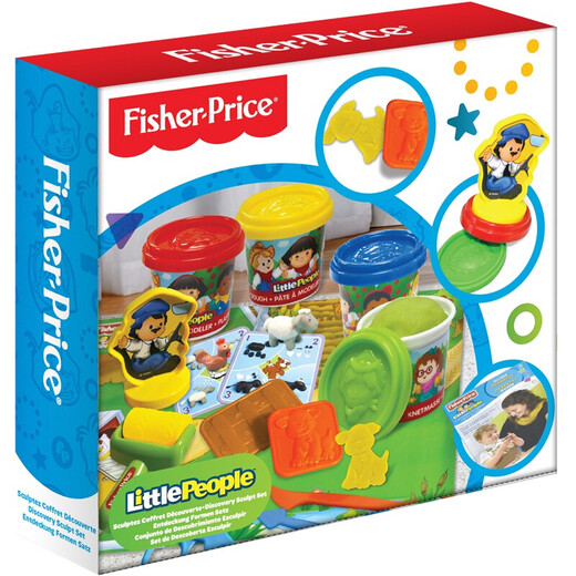 [70% new] Fisher-price Handmade colored mud plasticine clay clay mold set for men and girls early childhood education toys natural wheat flour making colored mud carving workshop 131019