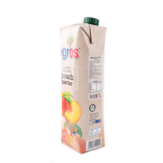 Agros imported from Greece, fruit juice drink, family size, peach juice 1L