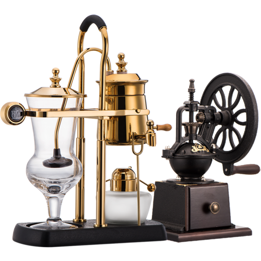 Imperial (Diguo) Belgian coffee pot alcohol lamp siphon pot siphon coffee machine grinder coffee machine commercial gift box set gold + grinder