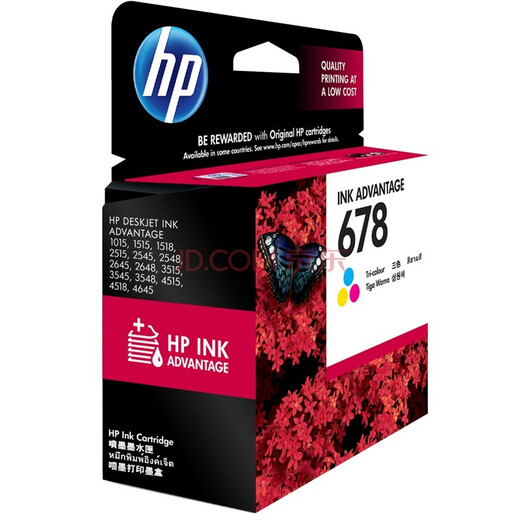 HP (HP) 678 Оригинальный чернильный картридж HP2515/1518/4648/3515/2648/3548/4518 Принтер 678 Цветные чернильные картридж - около 150 страниц (5% охват A4 бумаги)