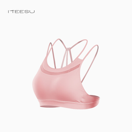 Meesu Yoga Sports Bra Beautiful Back Fitness Shockproof Push-up Underwear Running Vest Summer Mesh Breathable Sexy Pilates Carmine Red XL