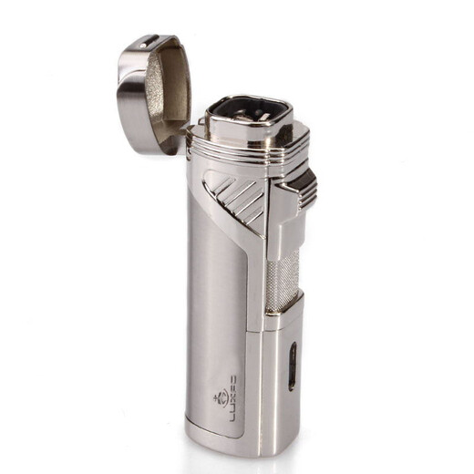 LUXFO metal cigar lighter four-way windproof inflatable cigar lighter gift box LF-5008Y