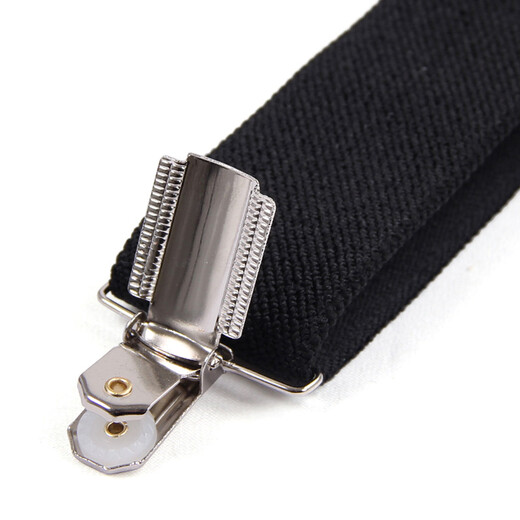 Ifsong Herrenhosen formelle Verschleiß elastischer Hosentender -Gurt -Schultergurt schwarz 3,5 cmx Typ Herrengurt Clip Schwarz Sus076a