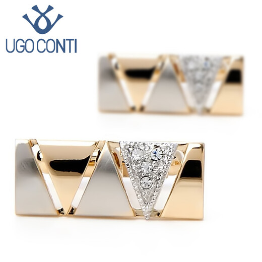 UGO CONTIUGO counter original 14K rose gold cufflinks men's light luxury business French shirt cuffs cuff nails advanced