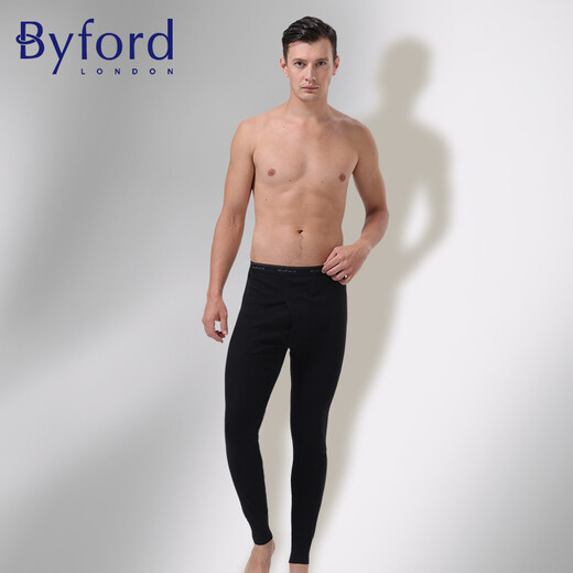 Byford Herren Herbstkleidung und Hosen Baumwollentheke Strickthermische Unterwäsche Set Long Sleeve Base Herren Red MW8826846 MW8937-Turnen-schwarz-dünn m