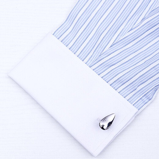 KFLK Silver Drop Cufflinks French Shirt Cuff Pins Men's Shirt Cuff Buttons Cufflinks Engraving Customized Silver