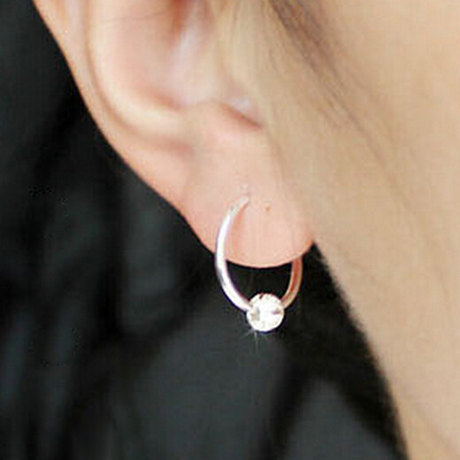 Zhizhen Yinlou 99 Pure Silver Earrings and Earrings for Girls, Fashionable Transfer Bead Earrings, Korean Style Earrings, Earrings, Silver Jewelry, One Pair of Frosted Bead Earrings + Free Pair of Earrings