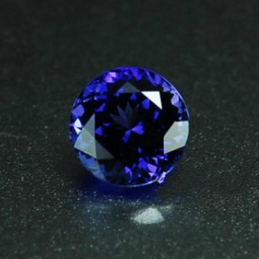 Qianbaolai gemstone loose stone tanzanite sapphire round can be set and processed bright and transparent deep pink fused stone round (4mm)