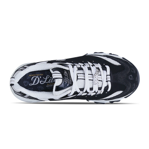 Skechers d'Lites Damenschuhe lässige Schuhe Spleiß Diamant Panda Schuhe Sportschuhe 12241 12241/BKW 37
