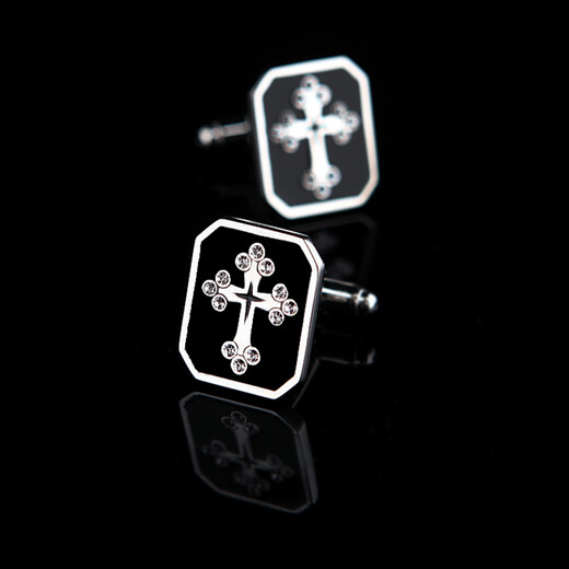 KFLK black devotional cross men's cufflinks, cuff nails, French shirt buttons, metal cuff nails, shirt buttons K278
