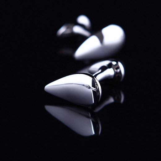 KFLK Silver Drop Cufflinks French Shirt Cuff Pins Men's Shirt Cuff Buttons Cufflinks Engraving Customized Silver