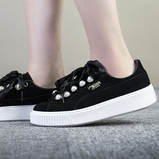 suede platform bling