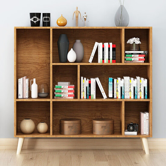 Living With Wood Bookcase Simple Bookshelf Floor Locker - Cherry Wood Storage Cabinets With Shelves Living With Wood Bookcase Simple Bookshelf Floor Locker - Cherry Wood Storage Cabinets With Shelves