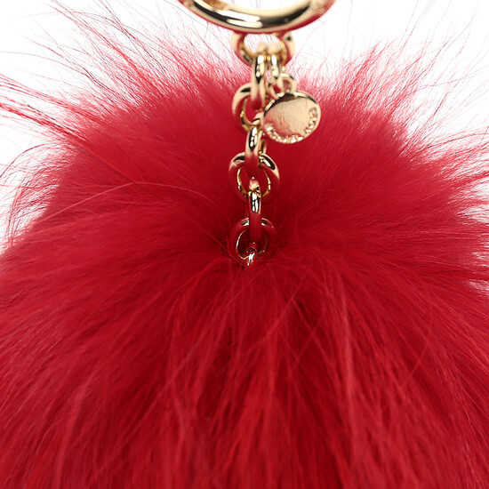 Michael Kors Michael Kors Mk Ms Ornaments Pom Poms Series Metal Pendant Charms Fur Coke Red