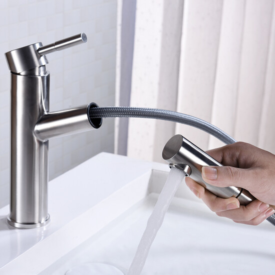 Bsitn Boston 304 Stainless Steel Bathroom Basin Faucet Hot And