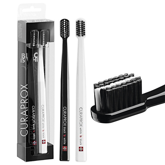 curaprox black is white toothbrush