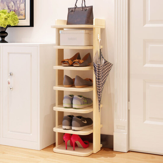 Shuaihu Shoe Rack Multi Layer Simple Shoe Cabinet Storage Rack Simple Shoe Rack Maple Cherry Wood