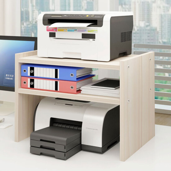Hallodn Simple Two Layer Printer Shelf Shelf Desk Storage Shelf
