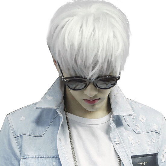 white short hair wig