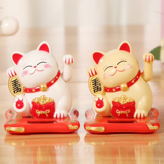 plastic lucky cat