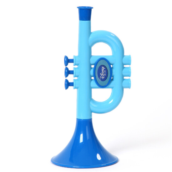 blue toy trumpet