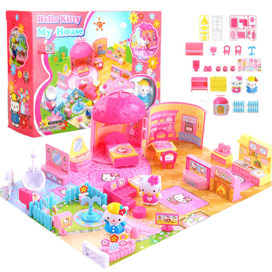 hello kitty doll house set