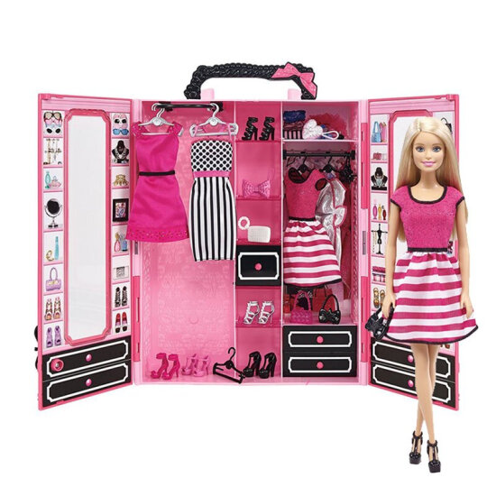 barbie doll house and dresses